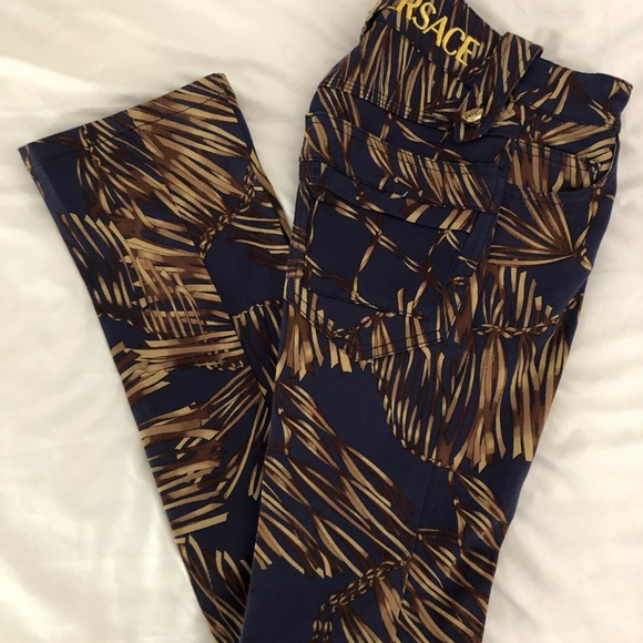 Versace Blue and Gold bamboo pattern jeans! - Picture 11 of 14